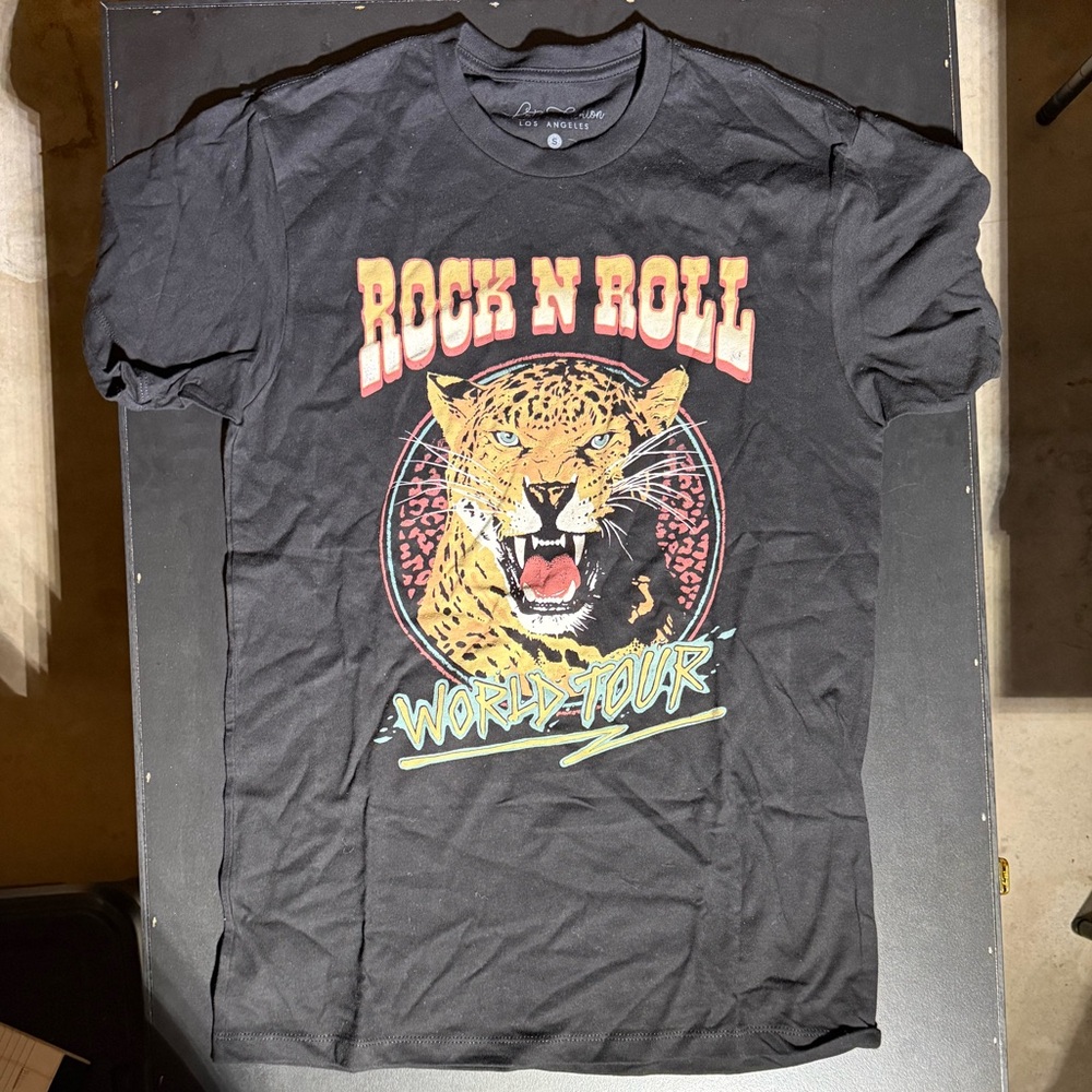 Black Rock N Roll Graphic Tee Size Small Medium Large